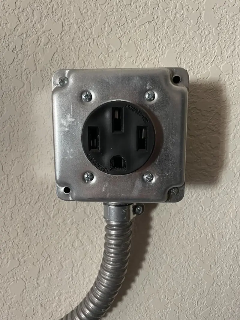 NEMA 14-50 outlet installed for Electrical Panel Upgrade in Chinle